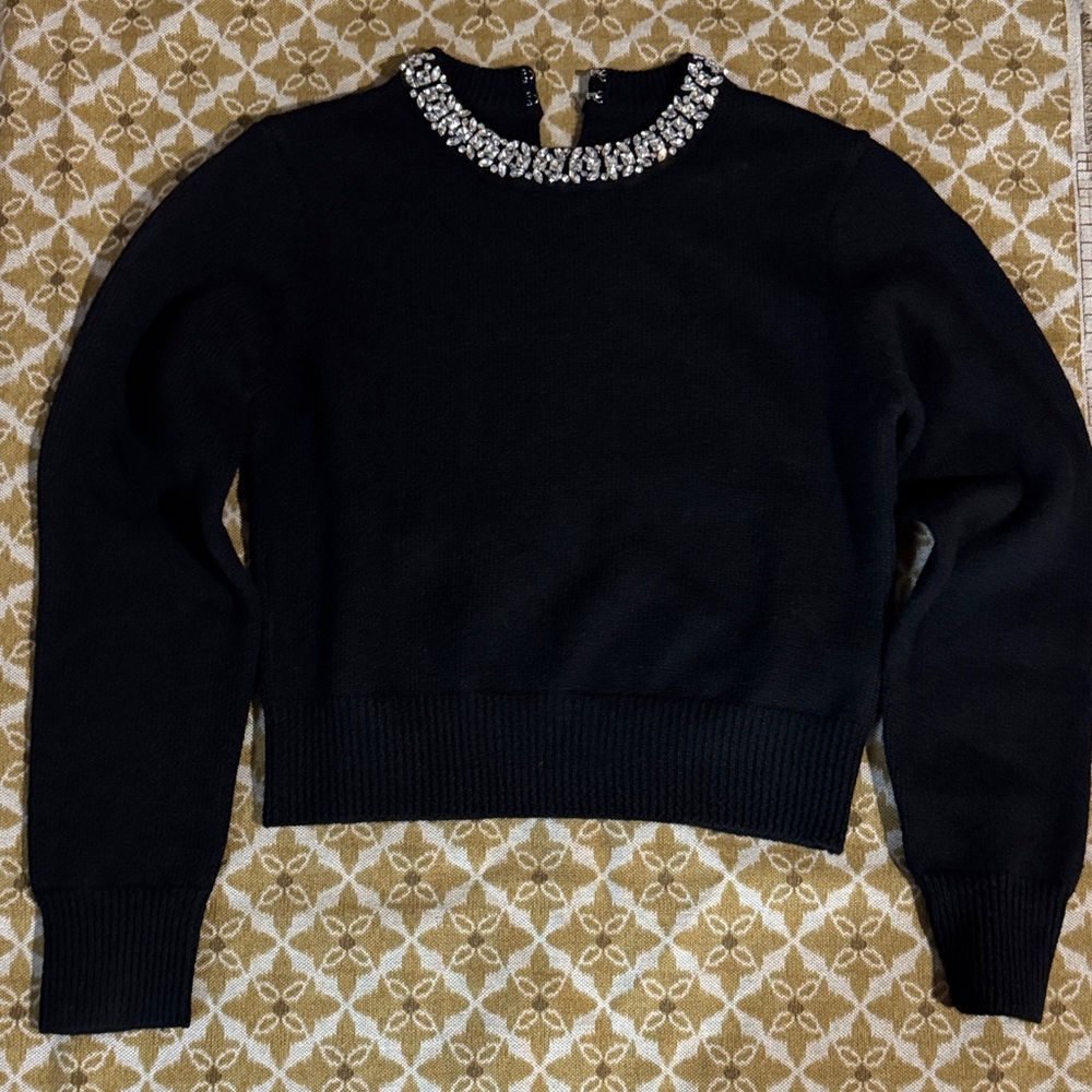 Embellished Black Sweater